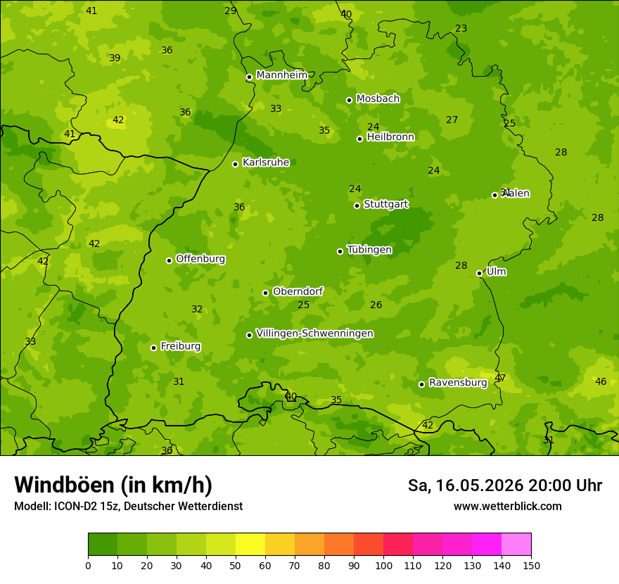 Maximale Windböen