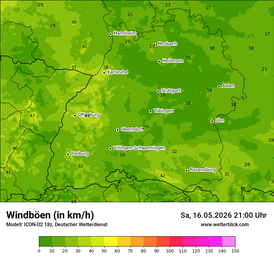 Maximale Windböen