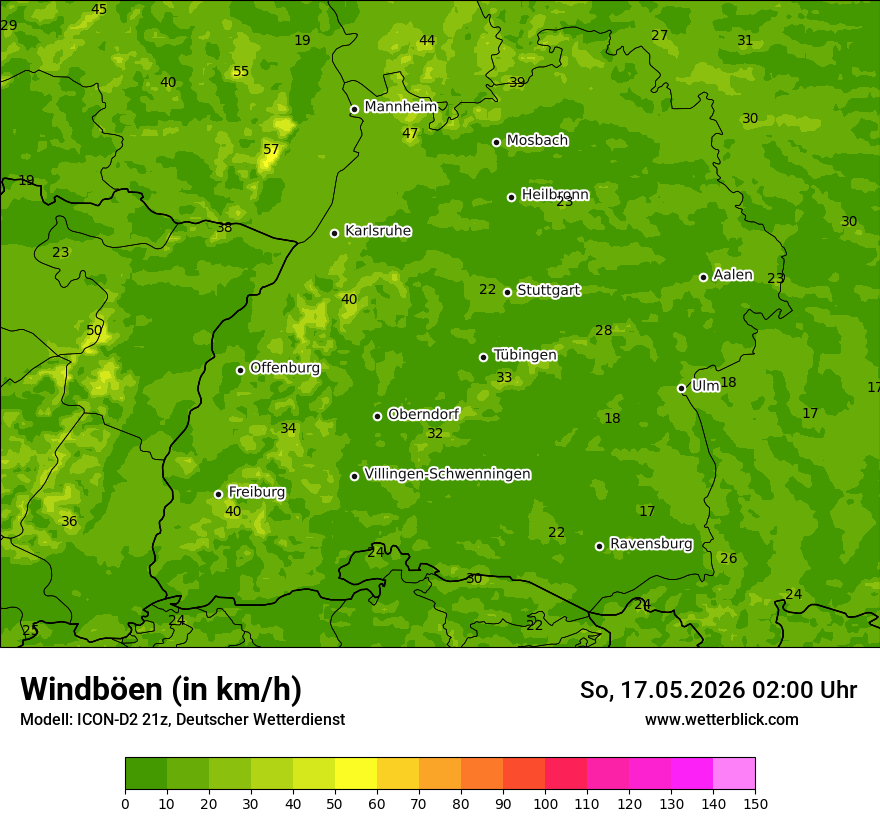 Maximale Windböen