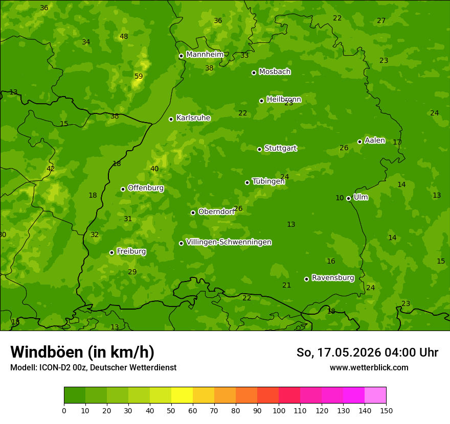Maximale Windböen