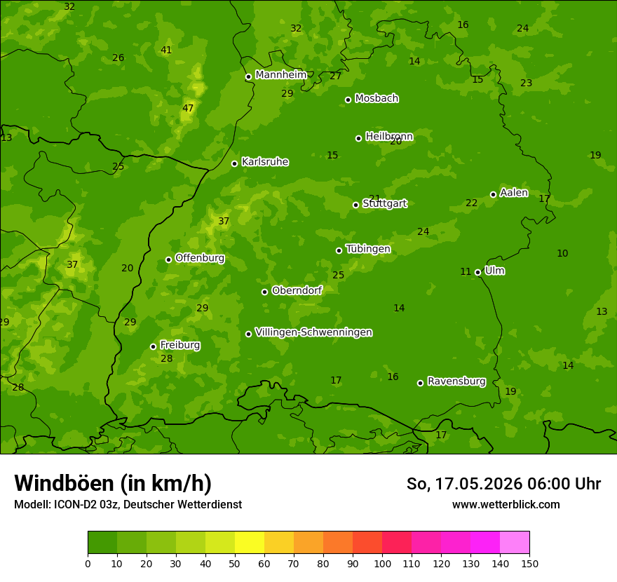 Maximale Windböen