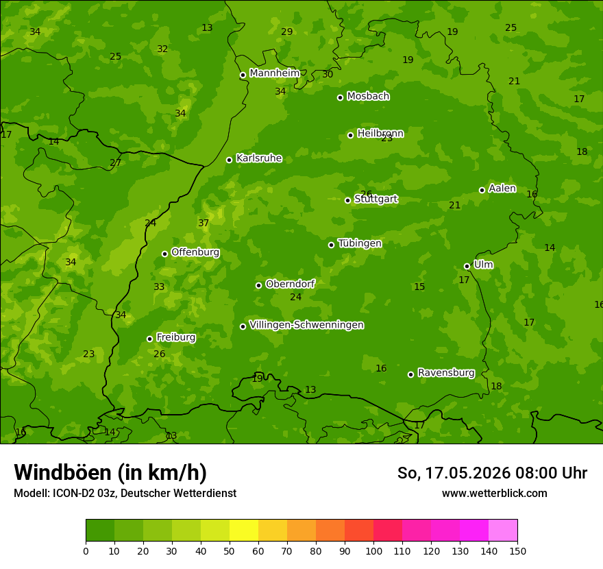 Maximale Windböen