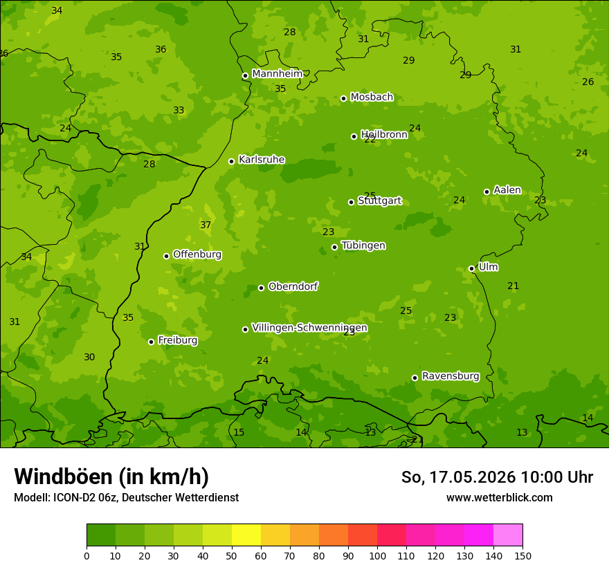 Maximale Windböen