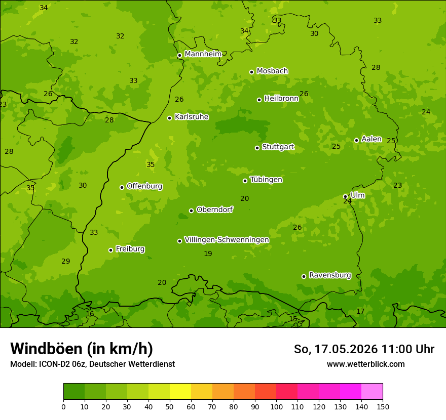 Maximale Windböen