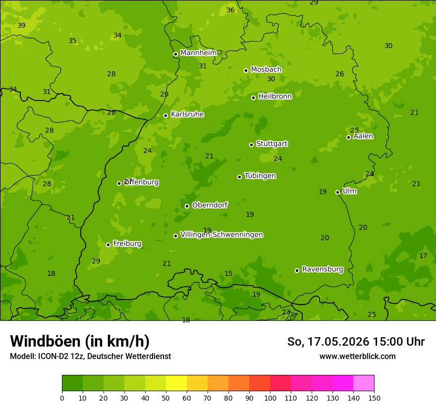 Maximale Windböen