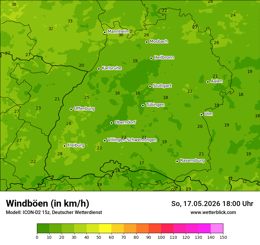 Maximale Windböen