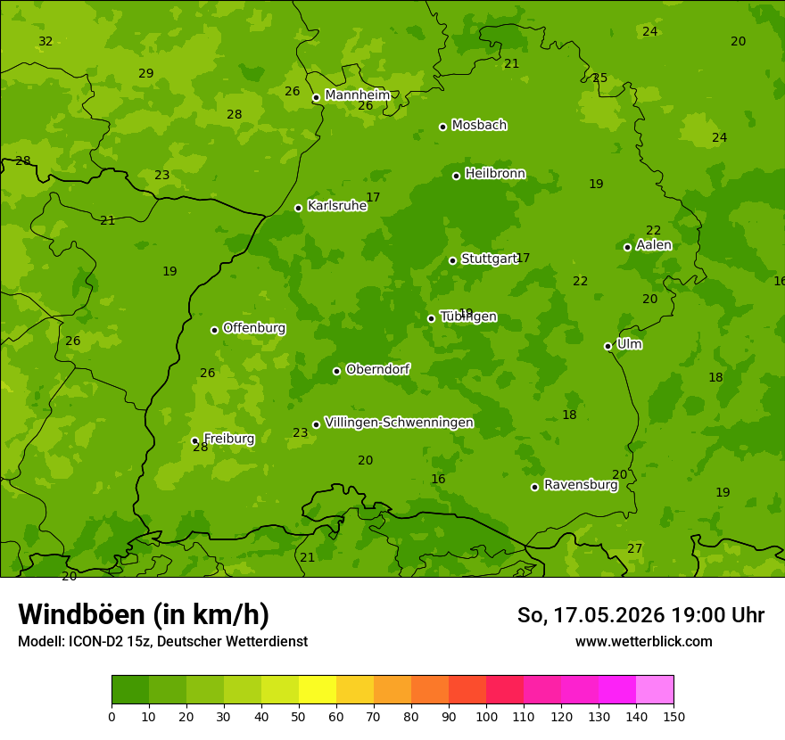 Maximale Windböen