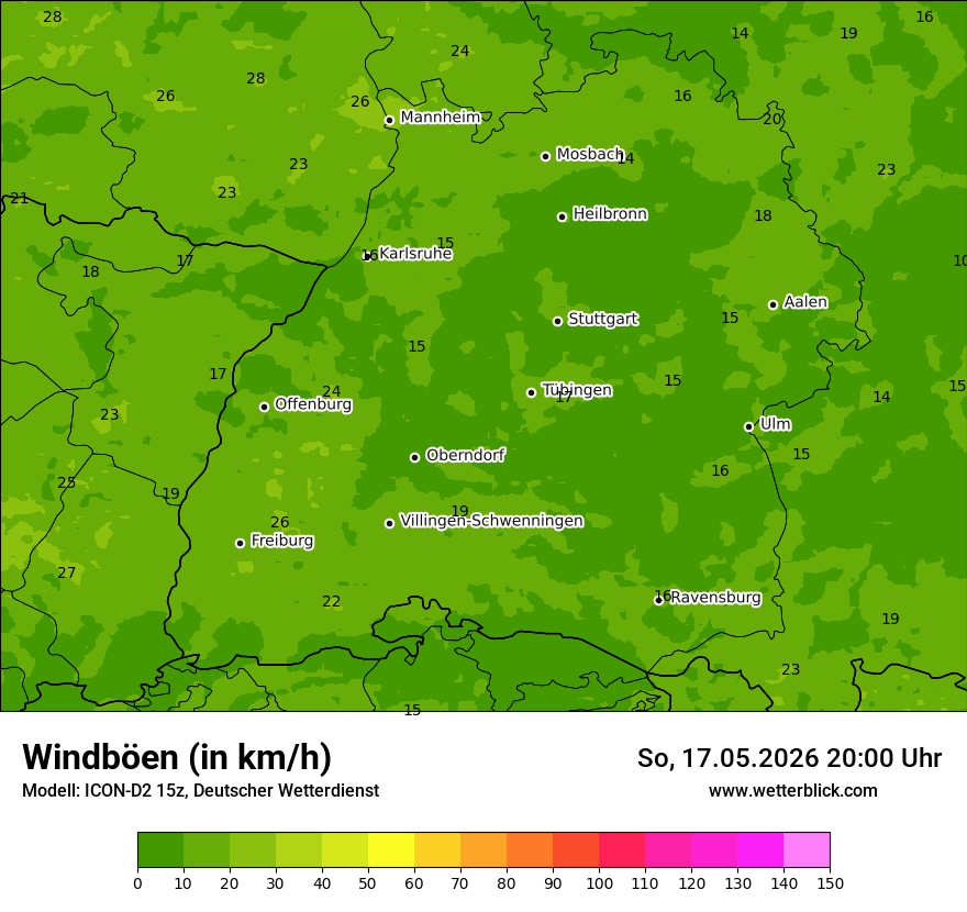 Maximale Windböen