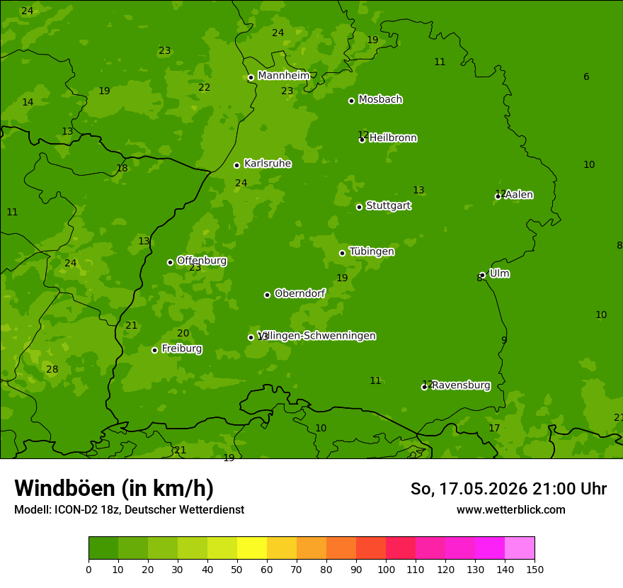 Maximale Windböen