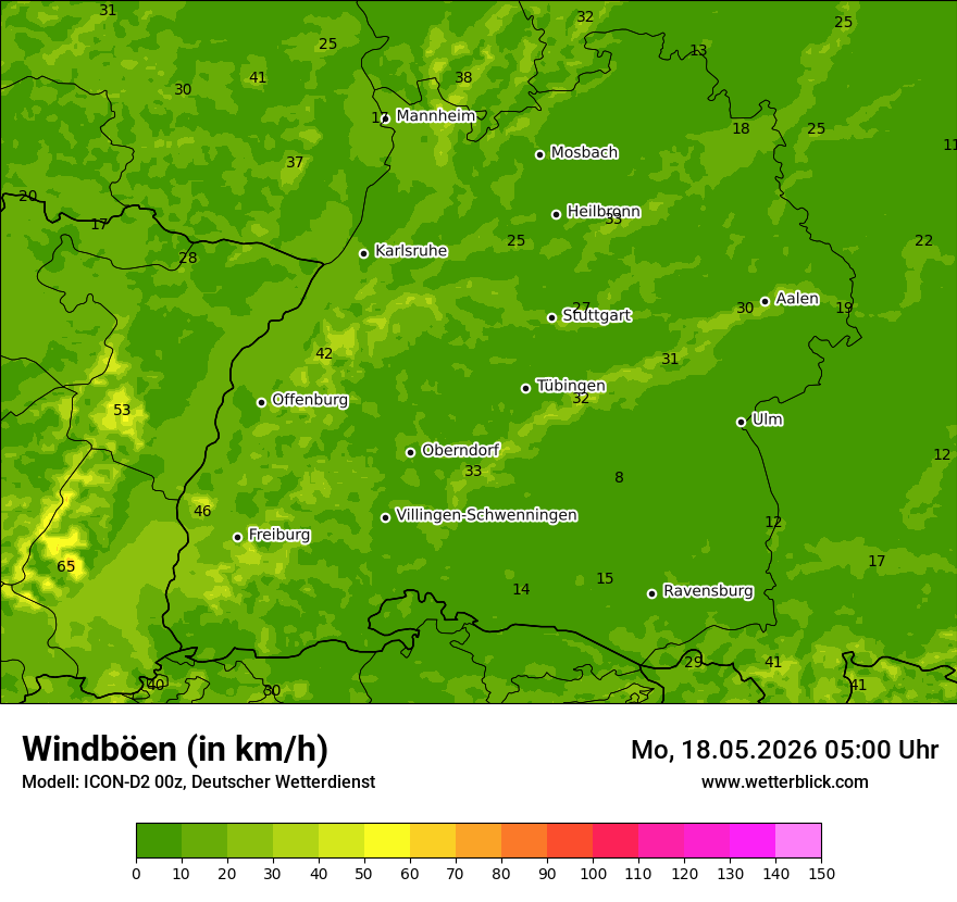 Maximale Windböen