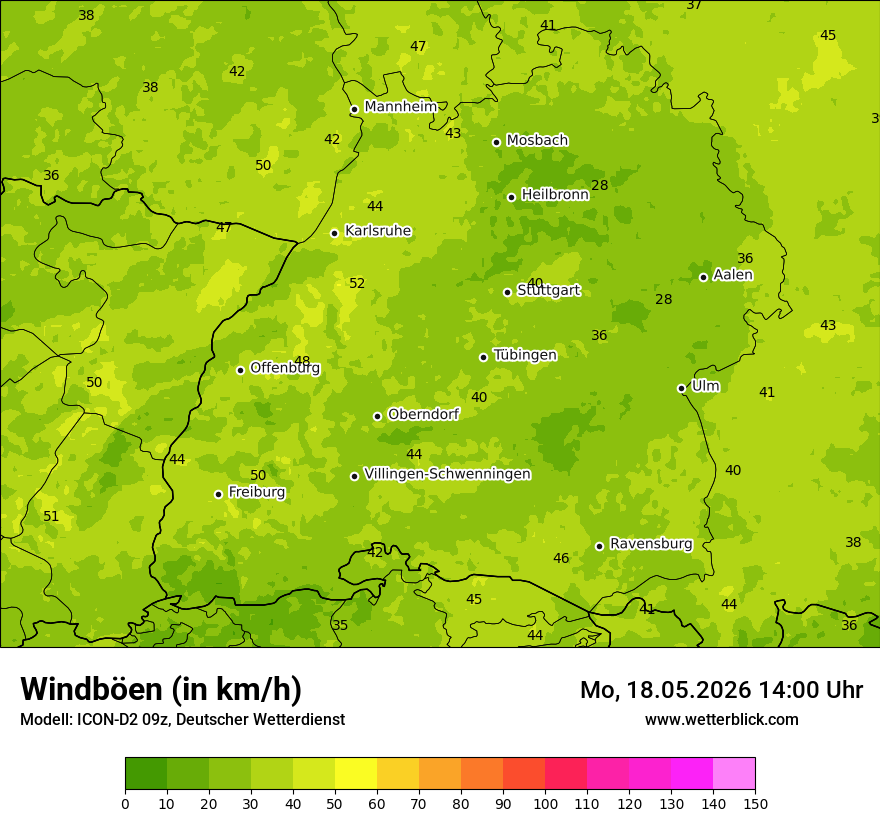 Maximale Windböen