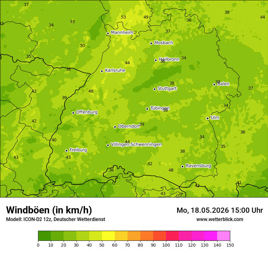 Maximale Windböen