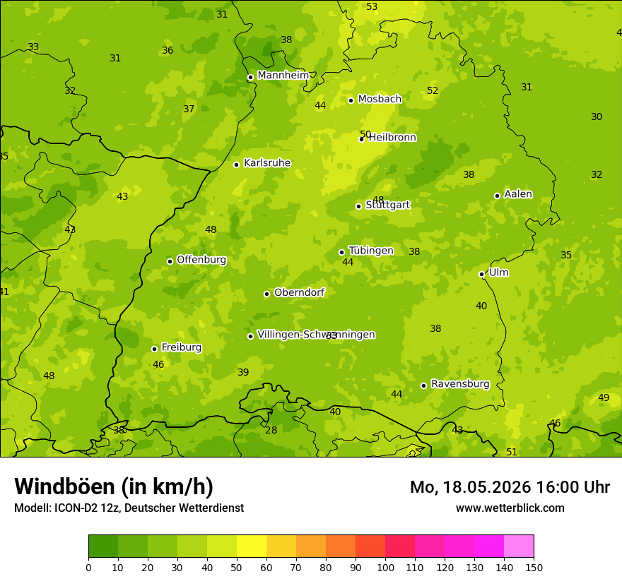 Maximale Windböen