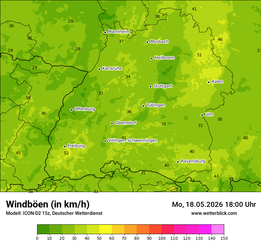 Maximale Windböen