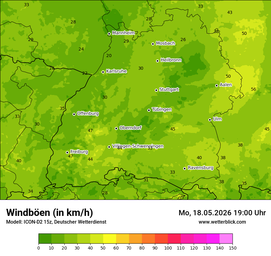 Maximale Windböen