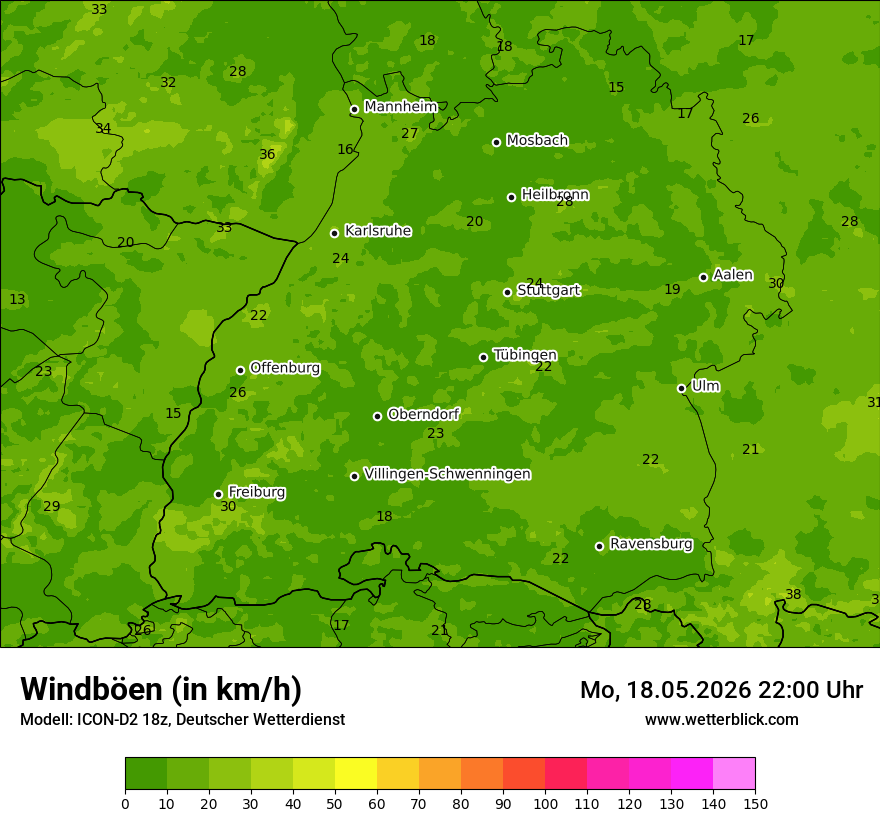 Maximale Windböen