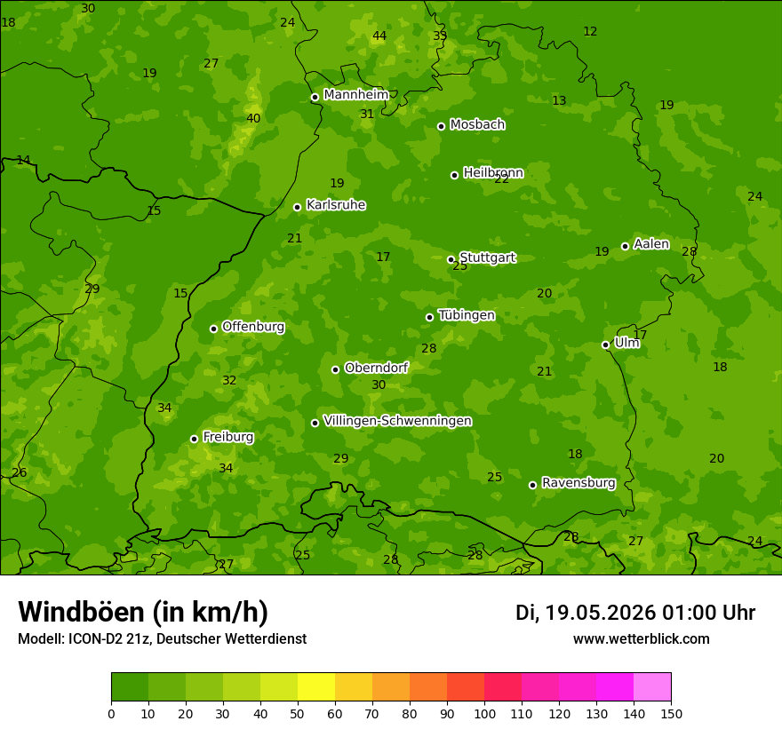 Maximale Windböen
