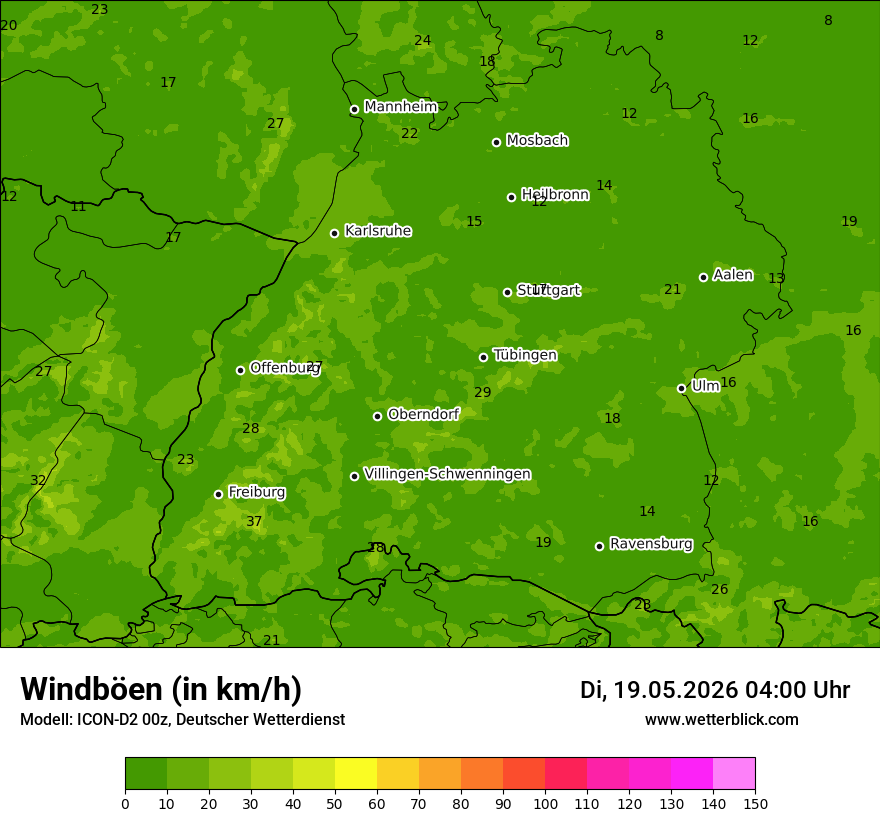 Maximale Windböen