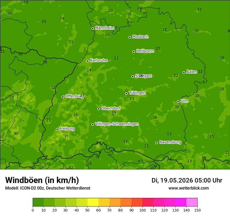 Maximale Windböen