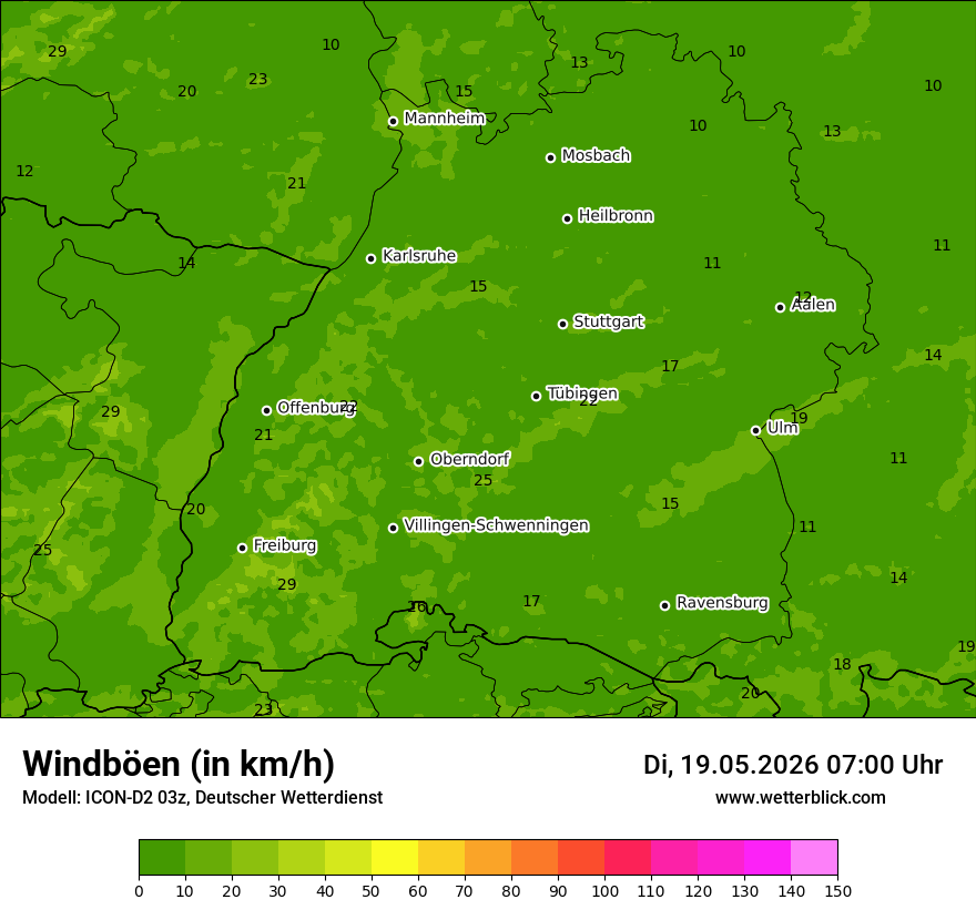 Maximale Windböen
