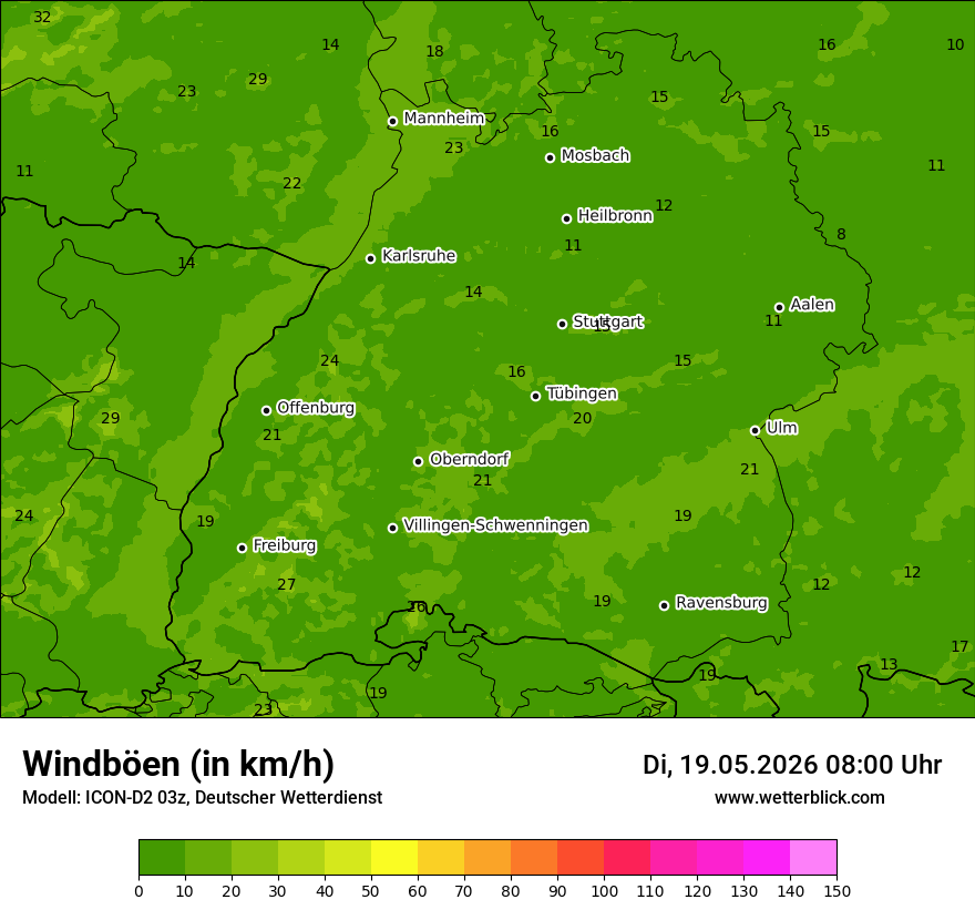 Maximale Windböen