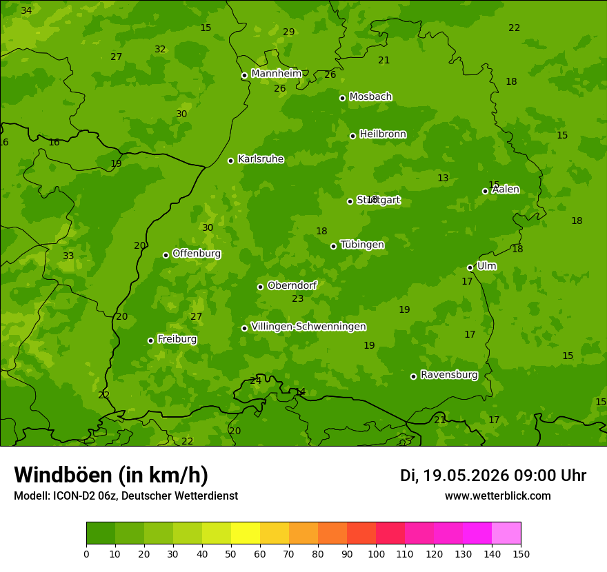 Maximale Windböen