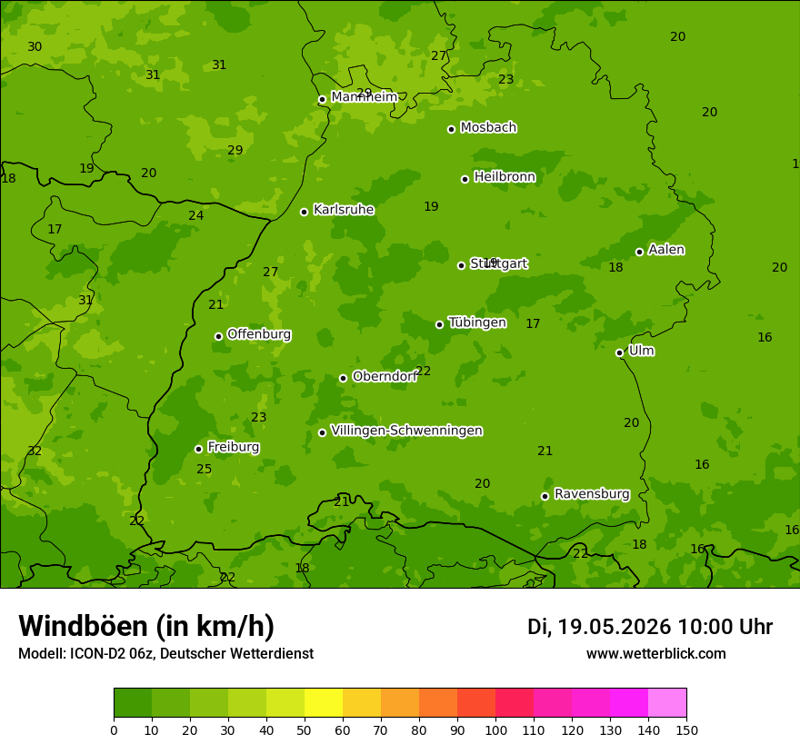 Maximale Windböen