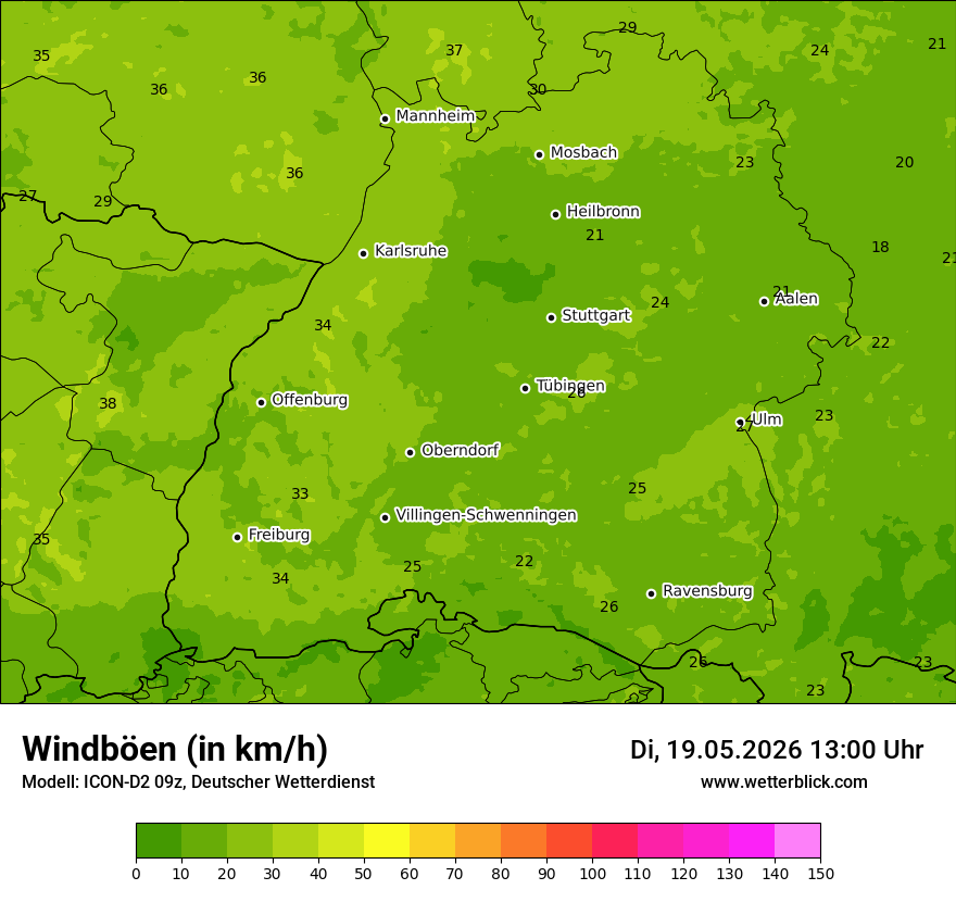 Maximale Windböen