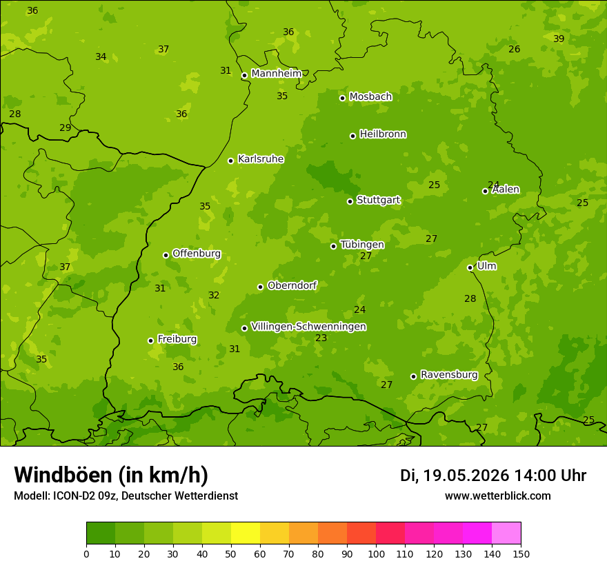 Maximale Windböen