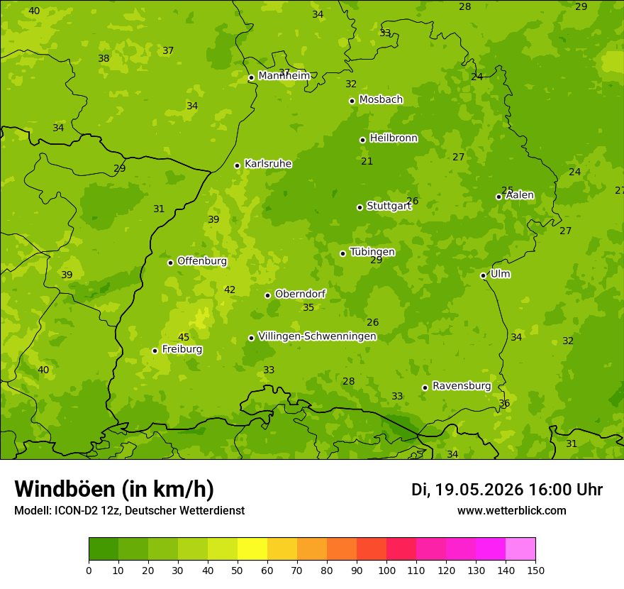 Maximale Windböen