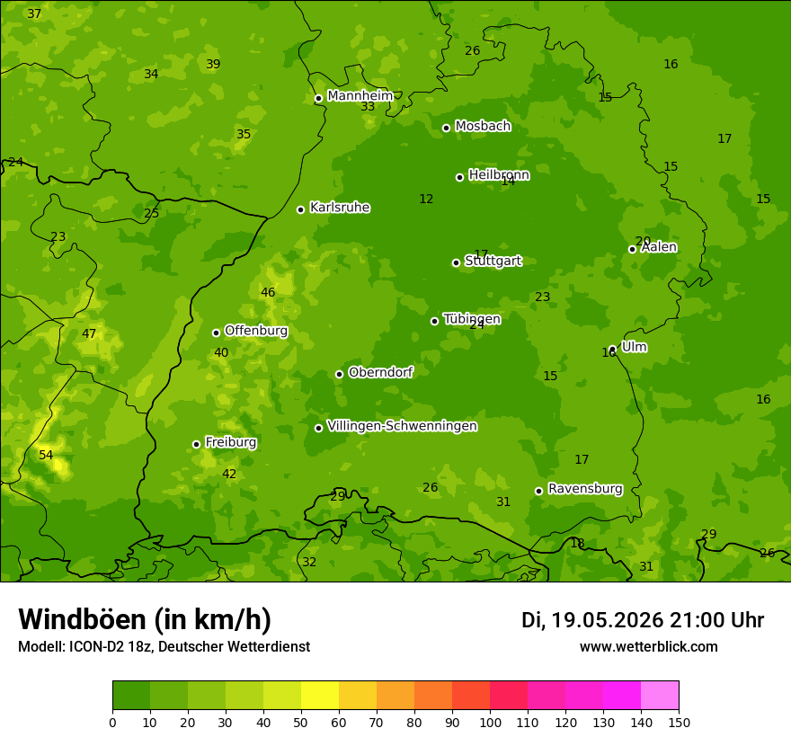 Maximale Windböen
