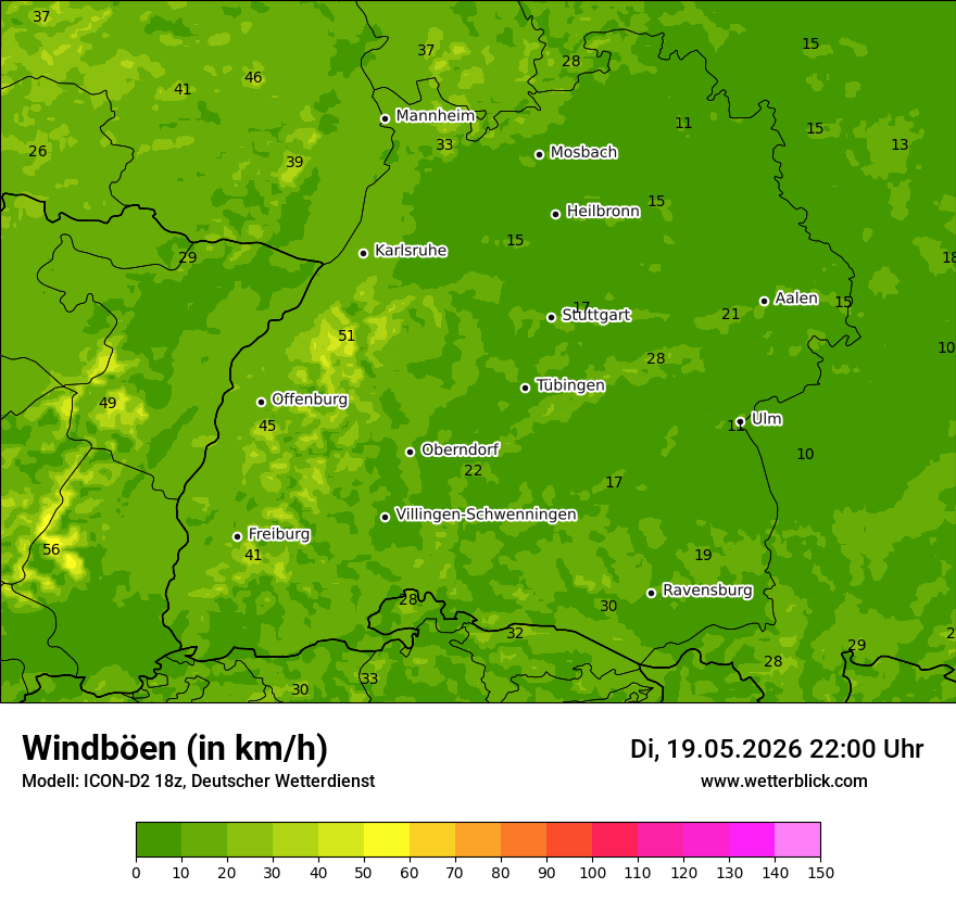 Maximale Windböen