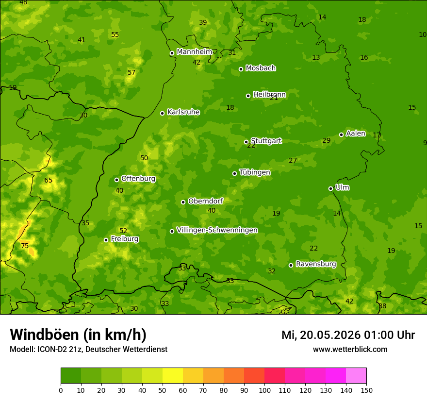Maximale Windböen