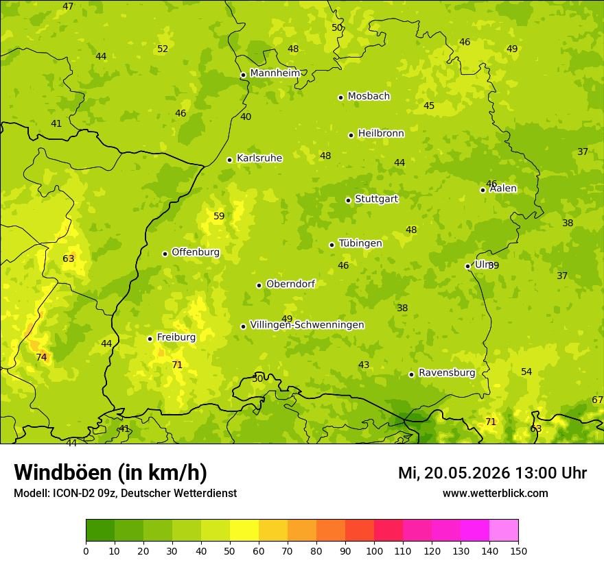 Maximale Windböen