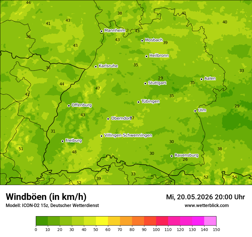 Maximale Windböen