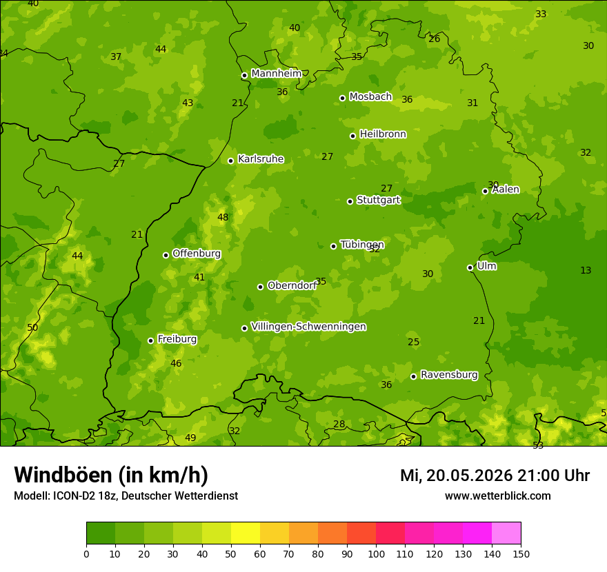 Maximale Windböen
