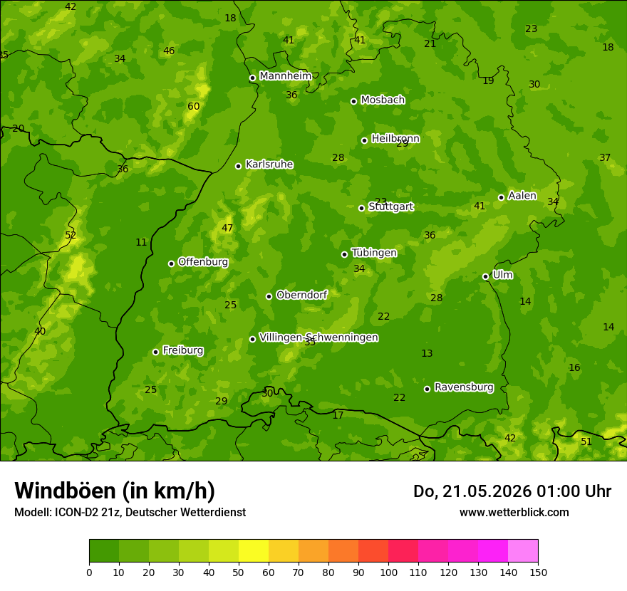 Maximale Windböen