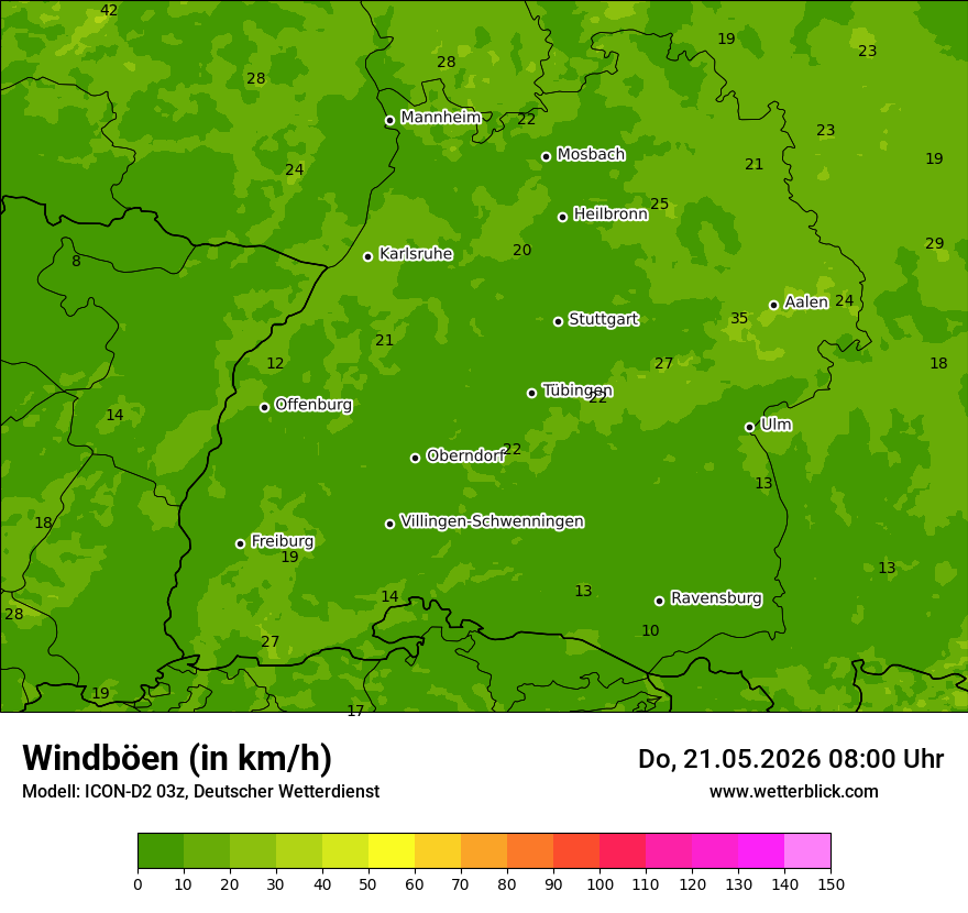 Maximale Windböen