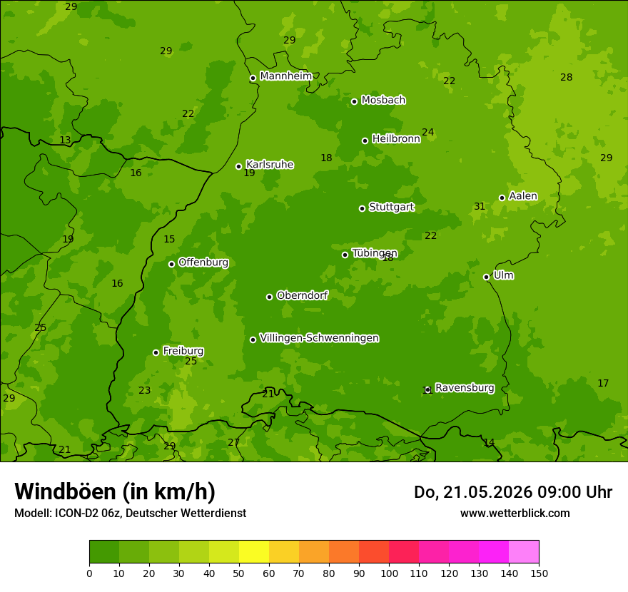 Maximale Windböen
