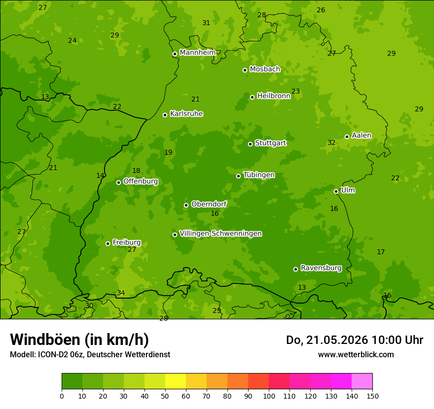 Maximale Windböen