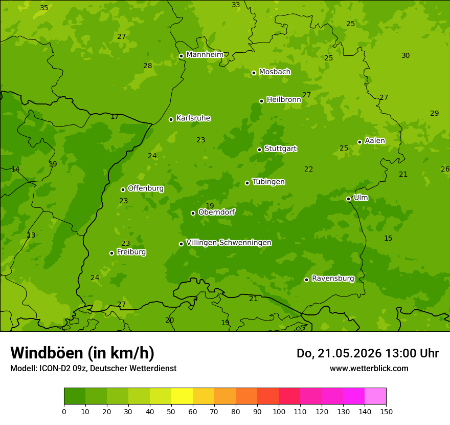 Maximale Windböen