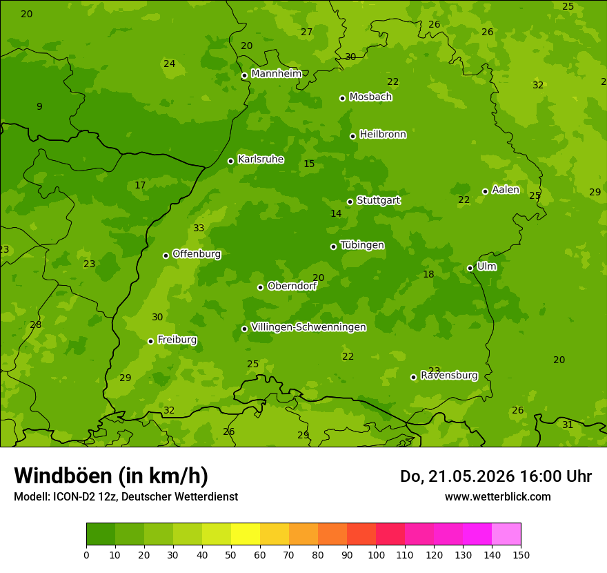 Maximale Windböen