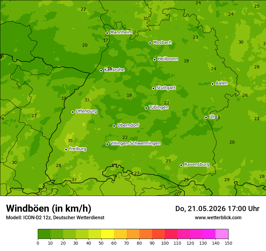 Maximale Windböen