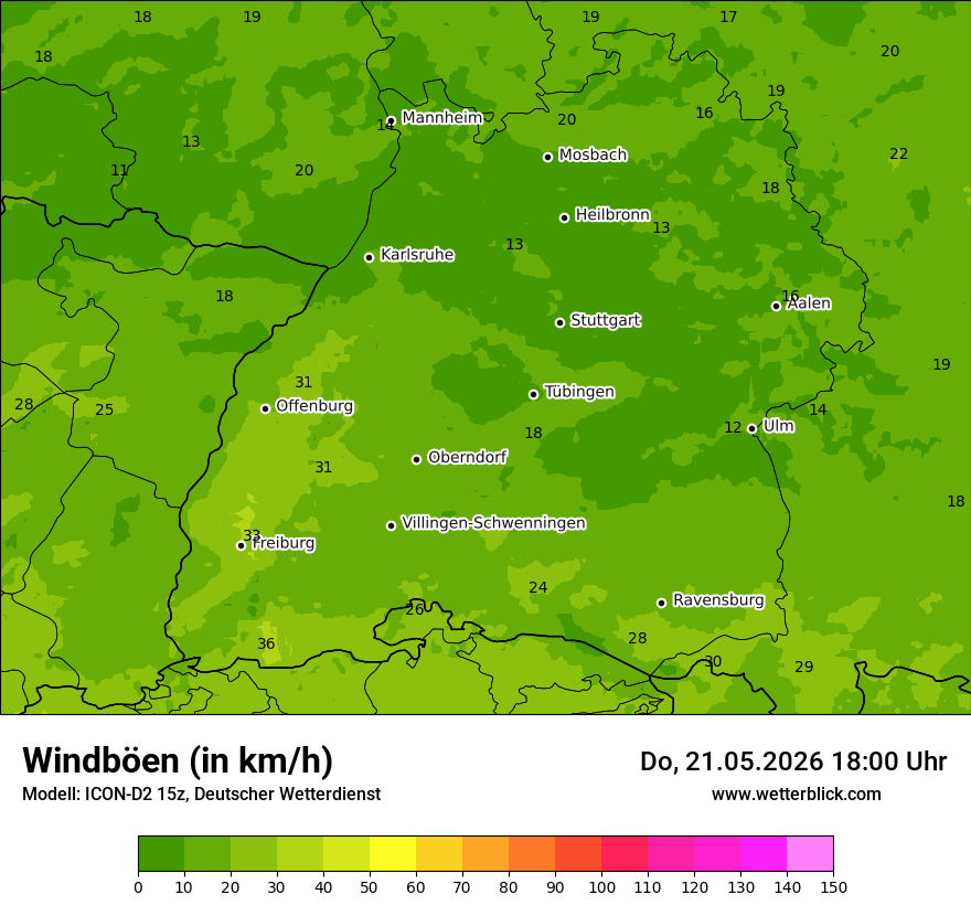 Maximale Windböen