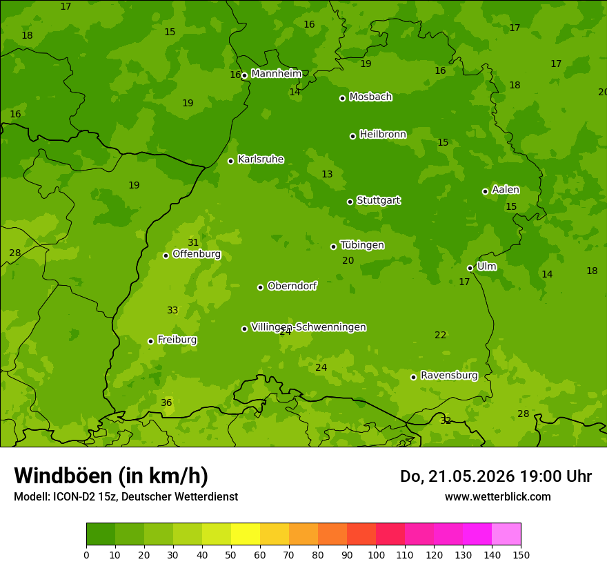 Maximale Windböen