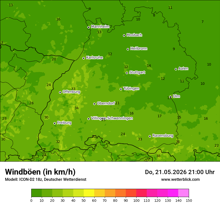 Maximale Windböen