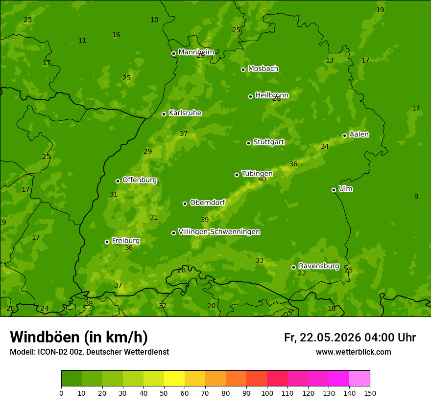 Maximale Windböen