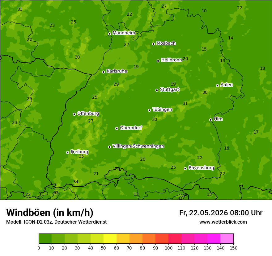 Maximale Windböen