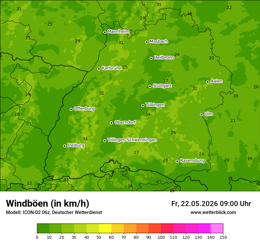 Maximale Windböen