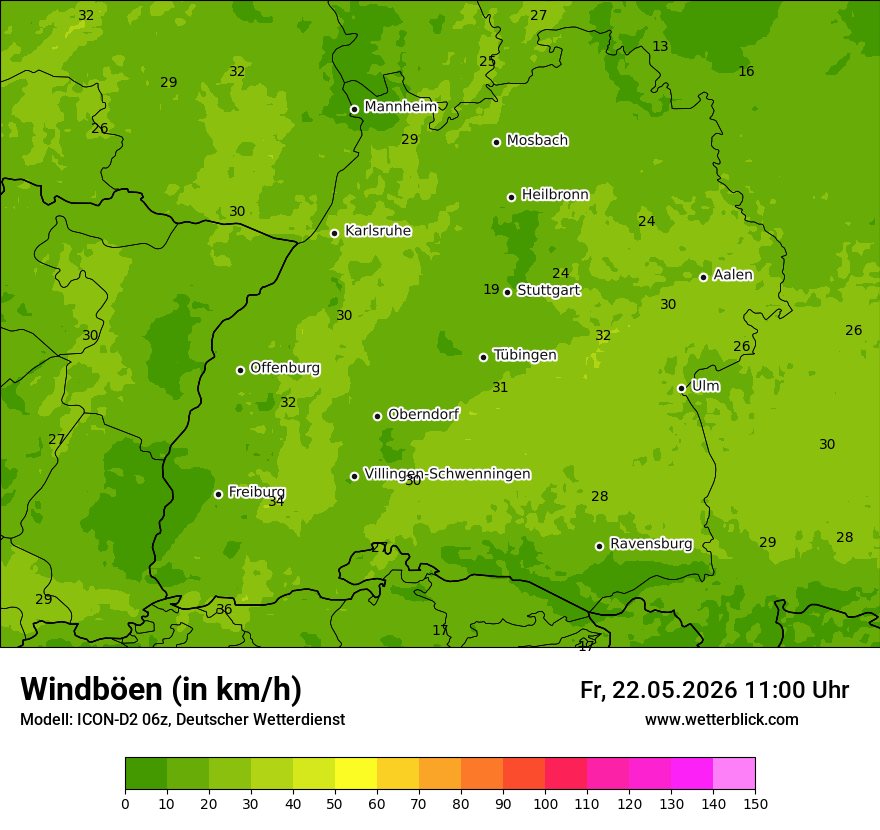Maximale Windböen